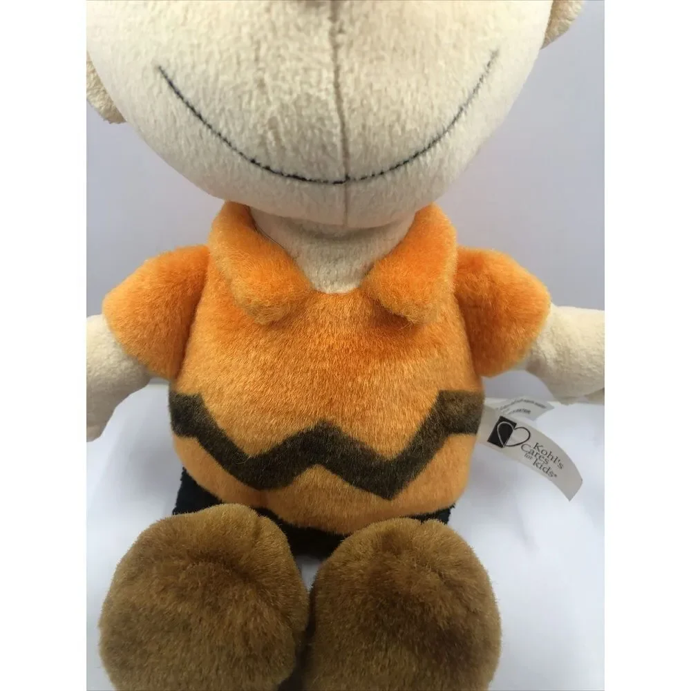 Peanuts Charlie Brown Kohl’s Cares Plush Stuffed 12” Tall - ORANGE SHIRT